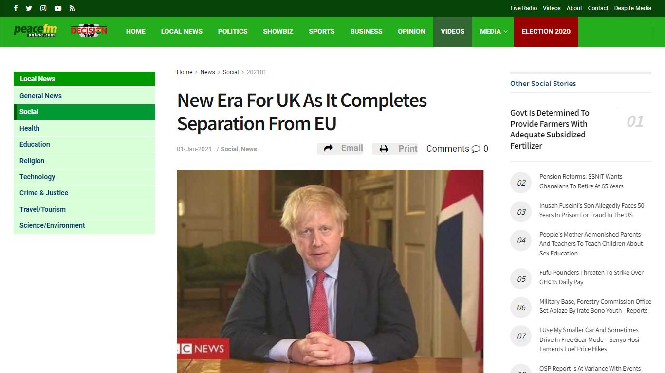 New Era For UK As It Completes Separation From EU | Social ...